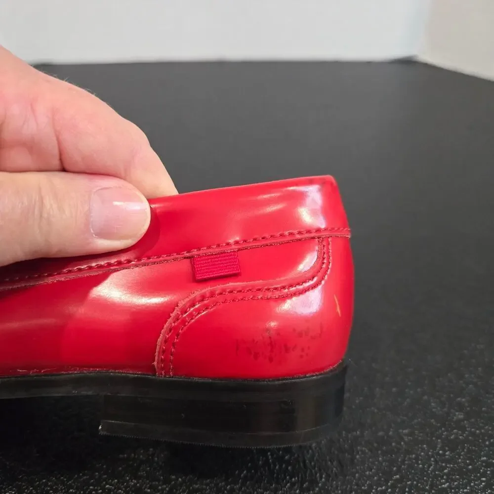 Red Women’s Penny Loafers - Classic Slip-On Flats